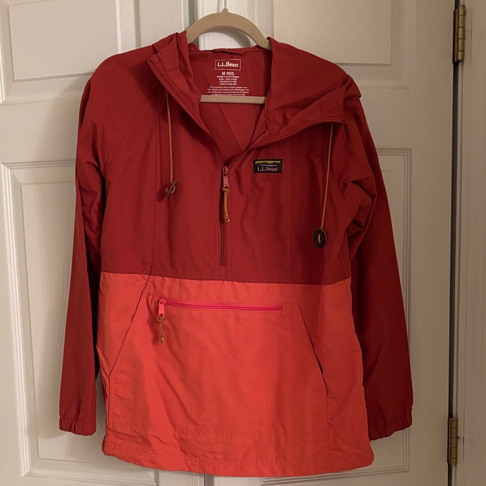 L. L. Bean women's color block pullover classic anorak M